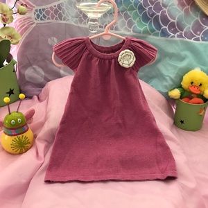 Cap sleeve knit baby dress - size: 12m